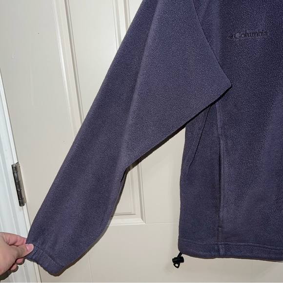 Columbia Small Purple Fleece Zip-Up Sweater - Picture 5 of 9